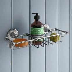 Chatsworth 1928 Traditional Large Soap Basket - Chrome -Chatsworth Shop 003CHT detail2 460