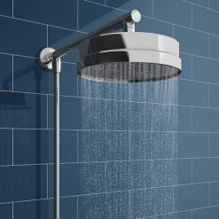 Alternative view of Chatsworth Traditional Crosshead Shower Bar Valve + 200mm Overhead Shower