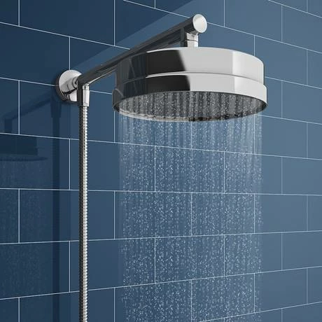 Chatsworth Traditional Crosshead Shower Bar Valve + 200mm Overhead Shower 2 Chatsworth Traditional Crosshead Shower Bar Valve + 200mm Overhead Shower - Image 2