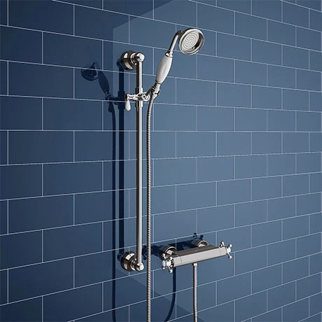 Chatsworth Traditional Crosshead Shower Bar Valve + Slider Rail Kit 1 Chatsworth Traditional Crosshead Shower Bar Valve + Slider Rail Kit