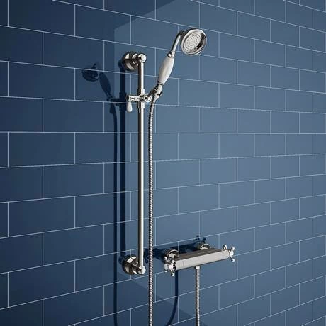 Chatsworth Traditional Crosshead Bottom Outlet Thermostatic Bar Shower Valve 2 Chatsworth Traditional Crosshead Bottom Outlet Thermostatic Bar Shower Valve - Image 2