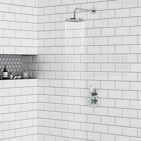 Chatsworth Traditional 8" AirTec Shower Head & Wall Mounted Arm 3 Chatsworth Traditional 8" AirTec Shower Head & Wall Mounted Arm - Image 3