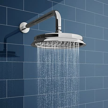 Chatsworth Traditional 8" AirTec Shower Head & Wall Mounted Arm 2 Chatsworth Traditional 8" AirTec Shower Head & Wall Mounted Arm - Image 2
