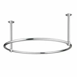 Alternative view of Chatsworth Traditional 850mm Chrome Double Support Circular Shower Curtain Rail