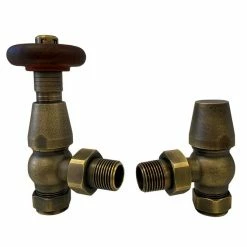 Chatsworth Traditional Rustic Brass Thermostatic Radiator Valve - Energy Saving
