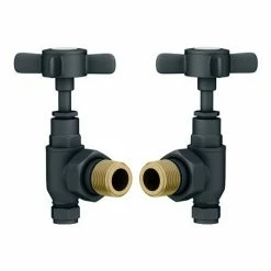 Chatsworth Anthracite Angled Traditional Radiator Valves -Chatsworth Shop ANT KES TRV d3 460