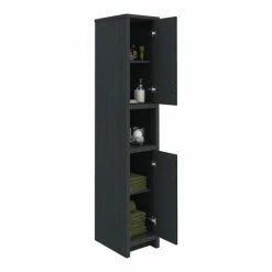 Alternative view of Chatsworth Traditional Graphite Tall Cabinet