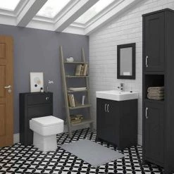 Chatsworth 500mm Traditional Graphite Toilet Unit Only -Chatsworth Shop BLKDANWC nd2 460