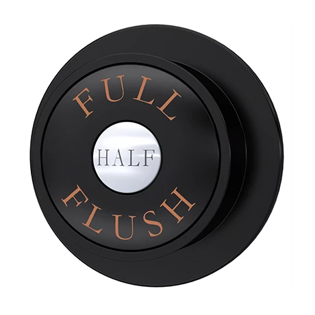 Chatsworth Traditional Dual Flush Push Button - Black 1 Chatsworth Traditional Dual Flush Push Button - Black