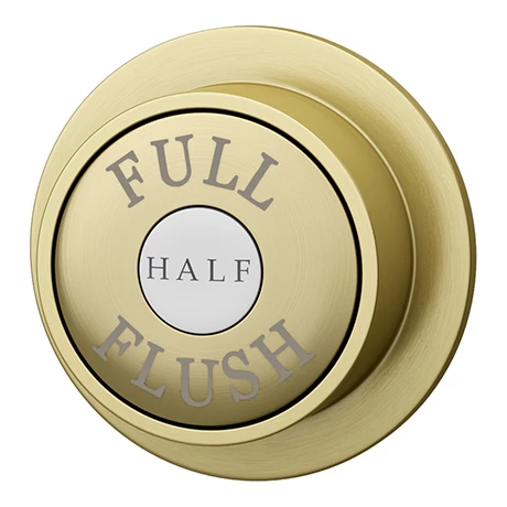 Chatsworth Traditional Dual Flush Push Button - Brushed Brass 1 Chatsworth Traditional Dual Flush Push Button - Brushed Brass