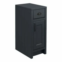 Chatsworth Graphite Cupboard Unit 300mm Wide X 435mm Deep With Matt Black Handles