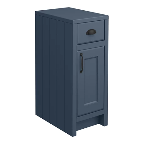 Chatsworth Blue Cupboard Unit 300mm Wide X 435mm Deep With Matt Black Handles 1 Chatsworth Blue Cupboard Unit 300mm Wide X 435mm Deep With Matt Black Handles