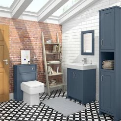 Chatsworth 3-Piece Traditional Blue Bathroom Suite