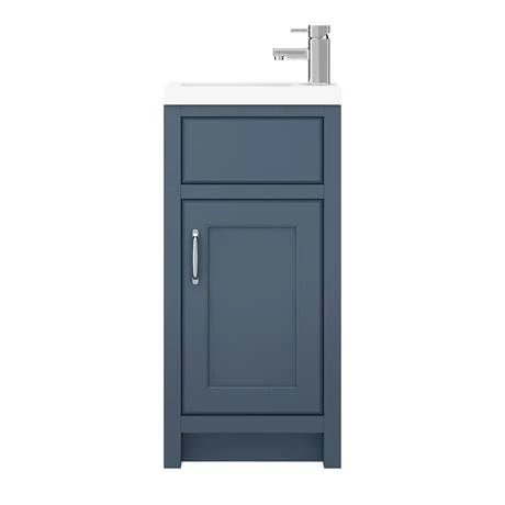 Chatsworth Traditional Blue Small Vanity - 400mm Wide 2 Chatsworth Traditional Blue Small Vanity - 400mm Wide - Image 2