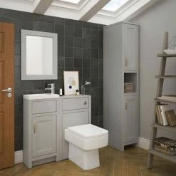 Alternative view of Chatsworth Traditional Grey Small Vanity - 400mm Wide