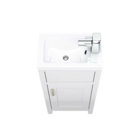 Chatsworth Traditional White Small Vanity - 400mm Wide 4 Chatsworth Traditional White Small Vanity - 400mm Wide - Image 4