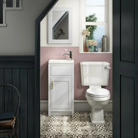 Chatsworth Traditional White Small Vanity - 400mm Wide 7 Chatsworth Traditional White Small Vanity - 400mm Wide - Image 7