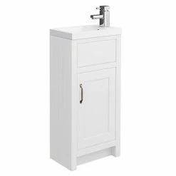 Chatsworth Traditional White Small Vanity - 400mm Wide