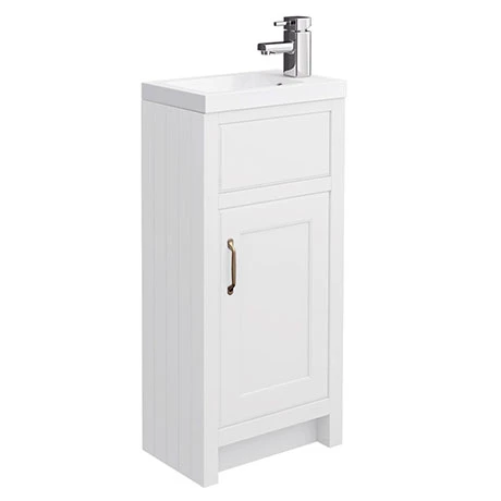 Chatsworth Traditional White Small Vanity - 400mm Wide 1 Chatsworth Traditional White Small Vanity - 400mm Wide