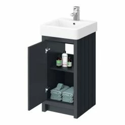 Alternative view of Chatsworth Traditional Graphite Vanity - 425mm Wide