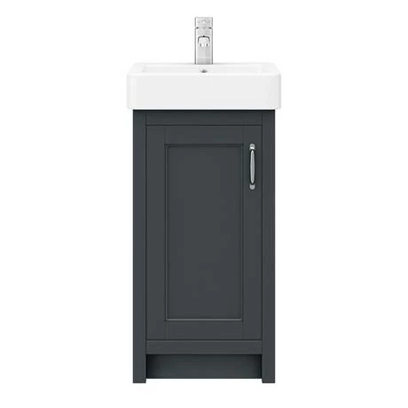 Chatsworth Traditional Graphite Vanity - 425mm Wide 5 Chatsworth Traditional Graphite Vanity - 425mm Wide - Image 5