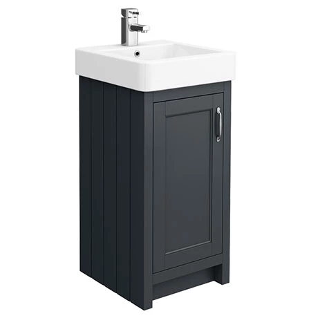 Chatsworth Traditional Graphite Vanity - 425mm Wide 1 Chatsworth Traditional Graphite Vanity - 425mm Wide