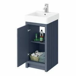 Alternative view of Chatsworth Traditional Blue Vanity - 425mm Wide