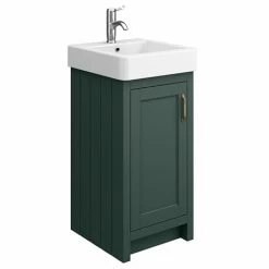 Chatsworth Traditional Green Vanity - 425mm Wide