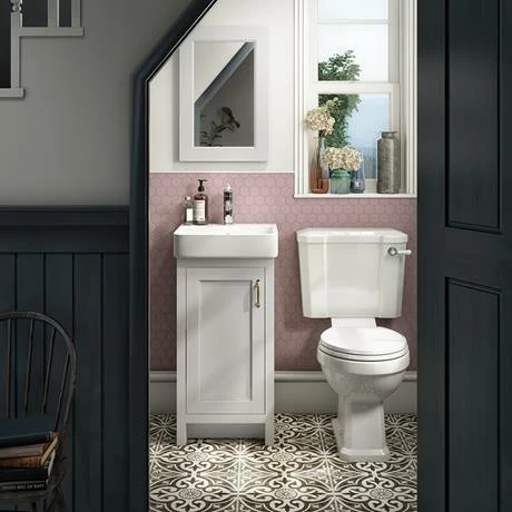 Chatsworth Traditional White Vanity - 425mm Wide 3 Chatsworth Traditional White Vanity - 425mm Wide - Image 3
