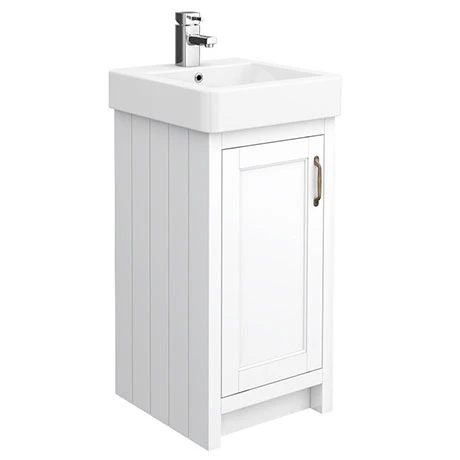 Chatsworth Traditional White Vanity - 425mm Wide 1 Chatsworth Traditional White Vanity - 425mm Wide