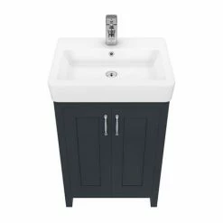 Chatsworth Traditional Graphite Vanity - 560mm Wide 11 Chatsworth Traditional Graphite Vanity - 560mm Wide -Chatsworth Shop C560BLK D4 460