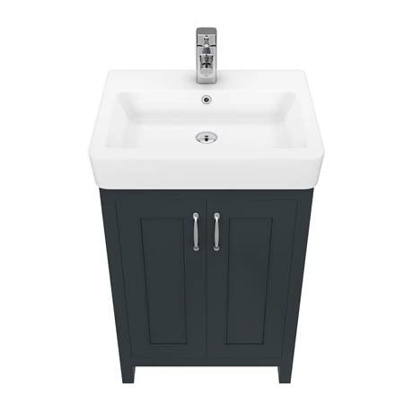 Chatsworth Traditional Graphite Vanity - 560mm Wide 5 Chatsworth Traditional Graphite Vanity - 560mm Wide - Image 5
