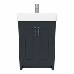 Chatsworth Traditional Graphite Vanity - 560mm Wide 12 Chatsworth Traditional Graphite Vanity - 560mm Wide -Chatsworth Shop C560BLK D5 460