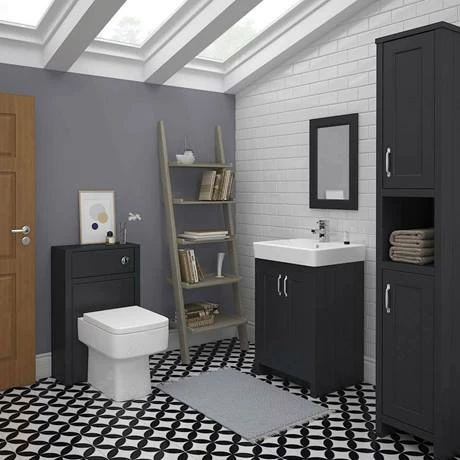 Chatsworth Traditional Graphite Vanity - 560mm Wide 4 Chatsworth Traditional Graphite Vanity - 560mm Wide - Image 4