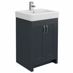 Chatsworth Traditional Graphite Vanity - 560mm Wide