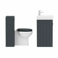 Chatsworth Traditional Graphite Sink Vanity Unit + Toilet Package -Chatsworth Shop C560WCBLK n d6 460