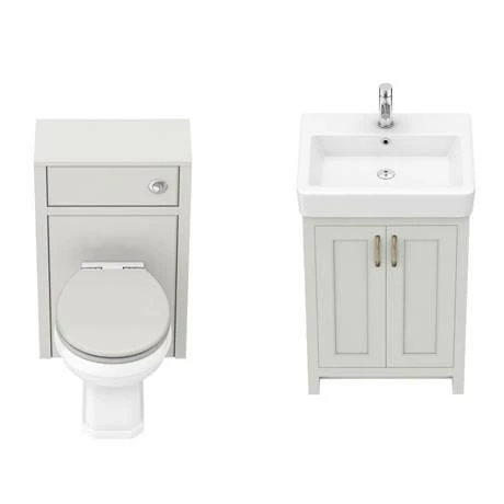 Chatsworth Traditional Grey Sink Vanity Unit + Toilet Package 5 Chatsworth Traditional Grey Sink Vanity Unit + Toilet Package - Image 5