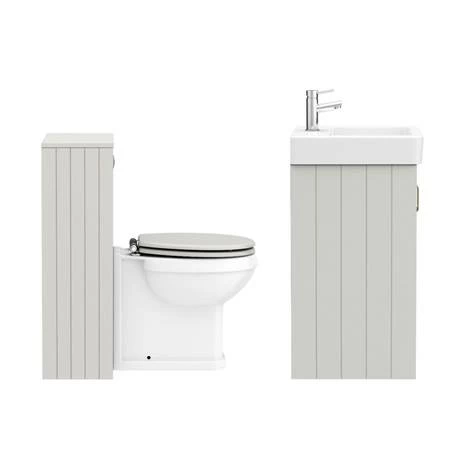 Chatsworth Traditional Grey Sink Vanity Unit + Toilet Package 6 Chatsworth Traditional Grey Sink Vanity Unit + Toilet Package - Image 6