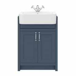 Chatsworth Traditional Blue Semi-Recessed Vanity - 600mm Wide 11 Chatsworth Traditional Blue Semi-Recessed Vanity - 600mm Wide -Chatsworth Shop C600SRBLU D4 460