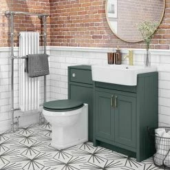 Chatsworth Traditional Green Semi-Recessed Vanity - 600mm Wide 9 Chatsworth Traditional Green Semi-Recessed Vanity - 600mm Wide -Chatsworth Shop C600SRGRN d4 460
