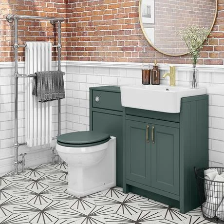 Chatsworth Traditional Green Semi-Recessed Vanity - 600mm Wide 5 Chatsworth Traditional Green Semi-Recessed Vanity - 600mm Wide - Image 5