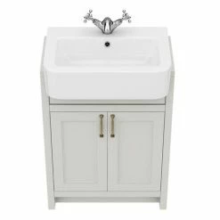 Chatsworth Traditional Grey Semi-Recessed Vanity - 600mm Wide 10 Chatsworth Traditional Grey Semi-Recessed Vanity - 600mm Wide -Chatsworth Shop C600SRGRY D3 460