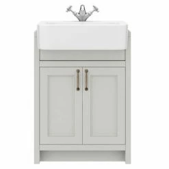 Chatsworth Traditional Grey Semi-Recessed Vanity - 600mm Wide 11 Chatsworth Traditional Grey Semi-Recessed Vanity - 600mm Wide -Chatsworth Shop C600SRGRY D4 460