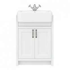 Chatsworth Traditional White Semi-Recessed Vanity - 600mm Wide 11 Chatsworth Traditional White Semi-Recessed Vanity - 600mm Wide -Chatsworth Shop C600SRWHT D4 460