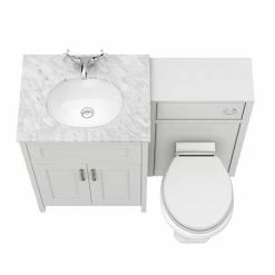 Chatsworth White Marble Traditional Grey Vanity Unit + Toilet Package 11 Chatsworth White Marble Traditional Grey Vanity Unit + Toilet Package -Chatsworth Shop C610GRY WHT n d5 460