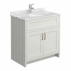 Chatsworth Grey 810mm Vanity With White Marble Basin Top 12 Chatsworth Grey 810mm Vanity With White Marble Basin Top -Chatsworth Shop C810GRY WHT n d6 460