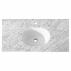 Chatsworth White 810mm Vanity With White Marble Basin Top 11 Chatsworth White 810mm Vanity With White Marble Basin Top -Chatsworth Shop C810WHT WHT N d4 460
