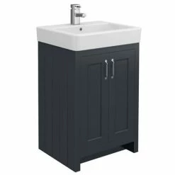 Chatsworth Traditional Graphite 560mm Vanity Sink + 300mm Cupboard Unit 8 Chatsworth Traditional Graphite 560mm Vanity Sink + 300mm Cupboard Unit -Chatsworth Shop C825BLK d2 460