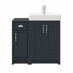 Chatsworth Traditional Graphite 560mm Vanity Sink + 300mm Cupboard Unit 11 Chatsworth Traditional Graphite 560mm Vanity Sink + 300mm Cupboard Unit -Chatsworth Shop C825BLK n d6 460