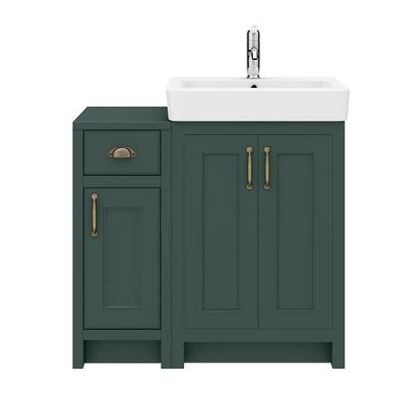 Chatsworth Traditional Green 560mm Vanity Sink + 300mm Cupboard Unit 5 Chatsworth Traditional Green 560mm Vanity Sink + 300mm Cupboard Unit - Image 5
